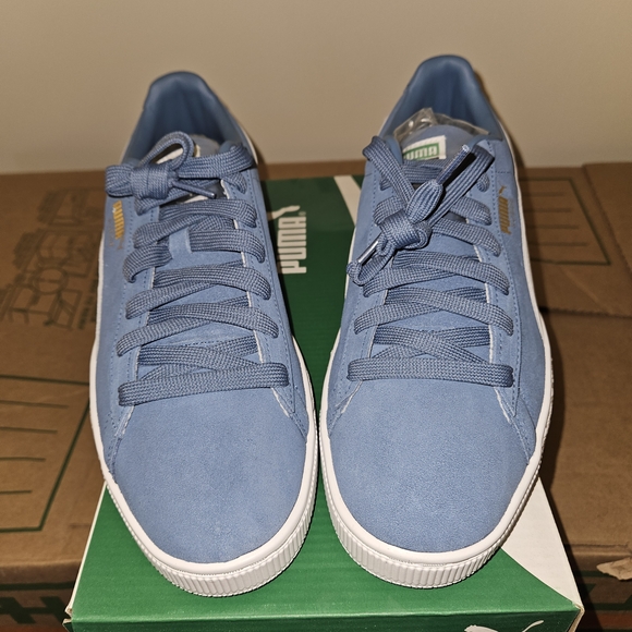 Puma Blue Suede Sneakers - Picture 1 of 5